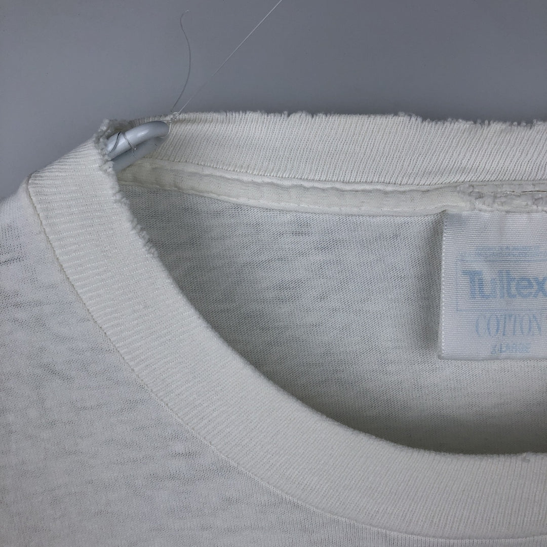 Vintage 90'S TULTEX printed T-shirt, men's XL size unclear white type Vintage Second Hand
