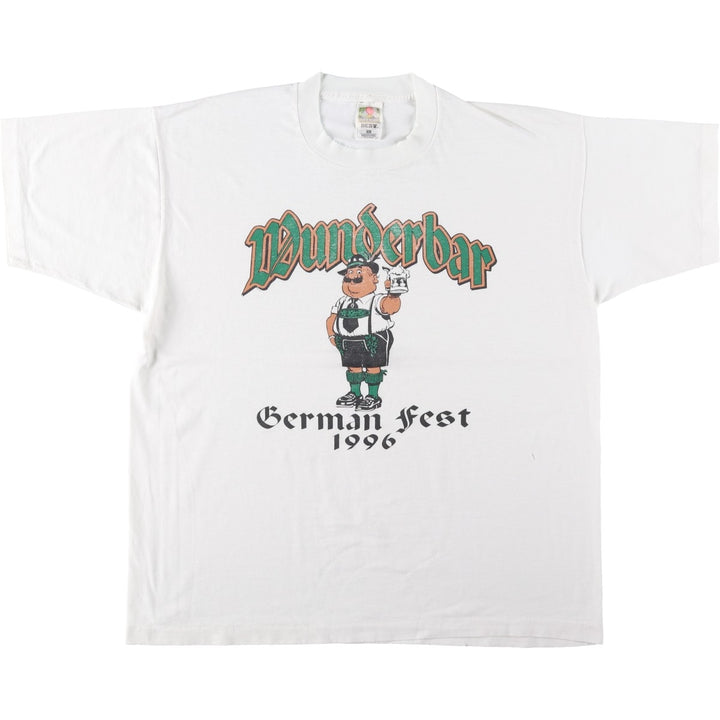90'S Fruit of the Loom Best Print T-Shirt, Men's Size XL (approx.) cotton white type Vintage Second Hand