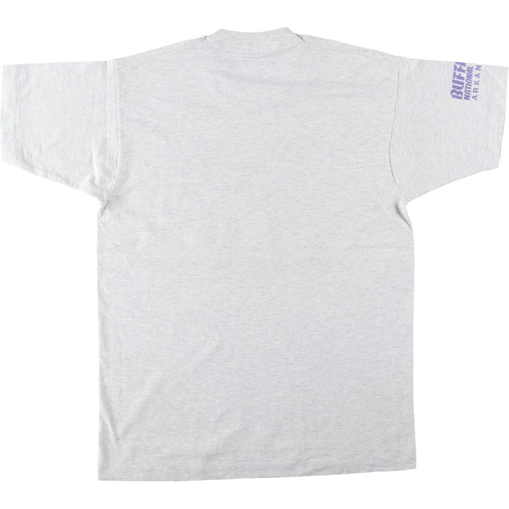 90'S Screen Stars Best Printed T-shirt Made in USA Men's L Vintage cotton gray type Vintage Second Hand