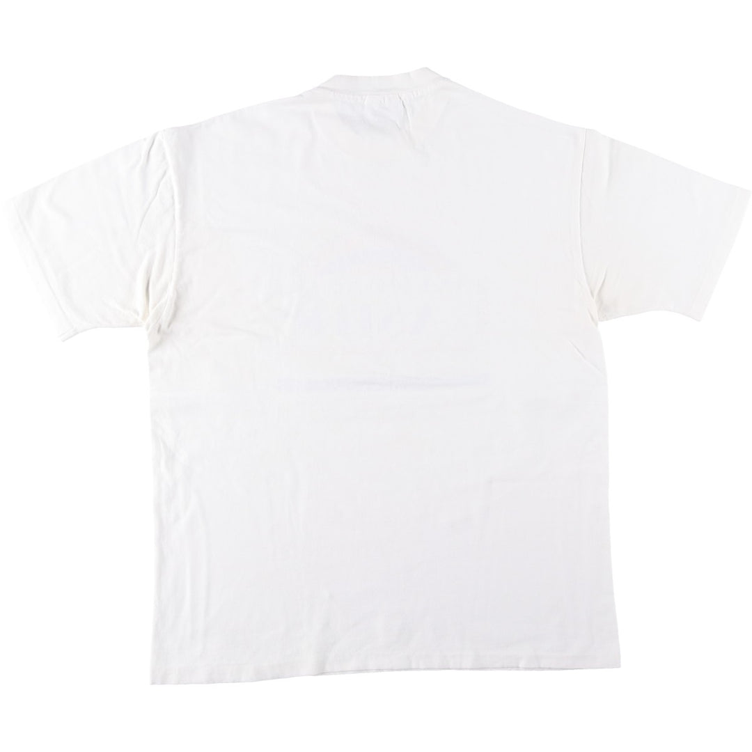 80'S Hanes BEEFY-T Blue Tag Printed T-Shirt, Men's XL (approx.), Vintage cotton white type Vintage Second Hand