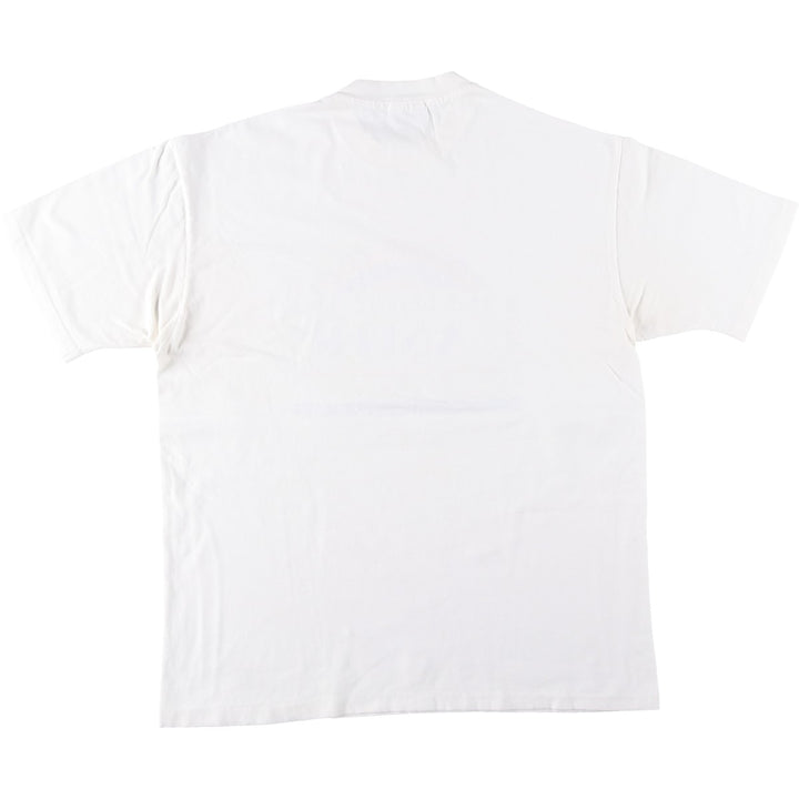 80'S Hanes BEEFY-T Blue Tag Printed T-Shirt, Men's XL (approx.), Vintage cotton white type Vintage Second Hand