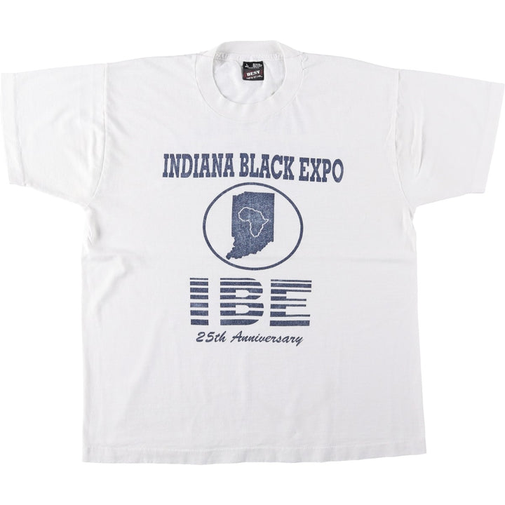 90'S Fruit of the Loom Best Print T-Shirt, Made in USA, Men's Size L (approx.) cotton white type Vintage Second Hand