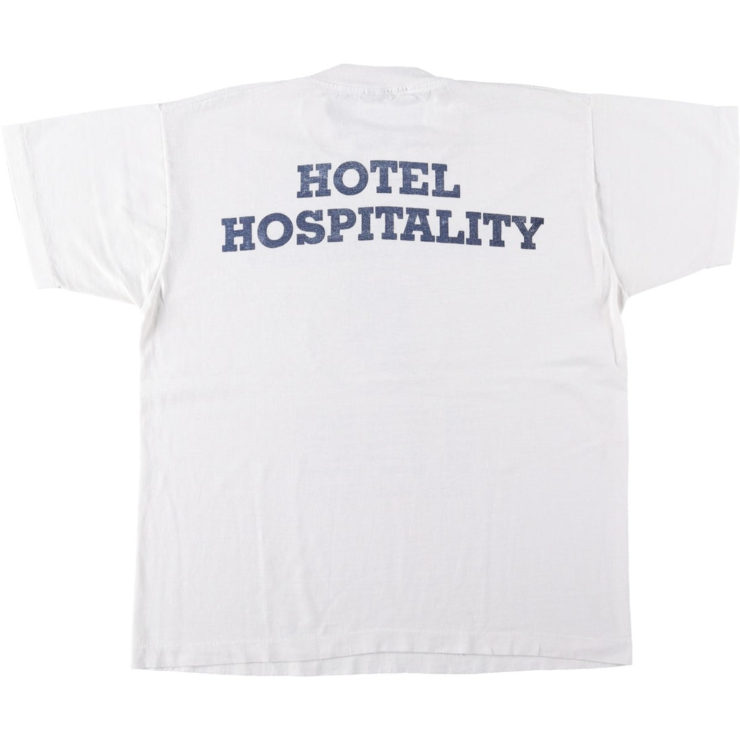 90'S Fruit of the Loom Best Print T-Shirt, Made in USA, Men's Size L (approx.) cotton white type Vintage Second Hand