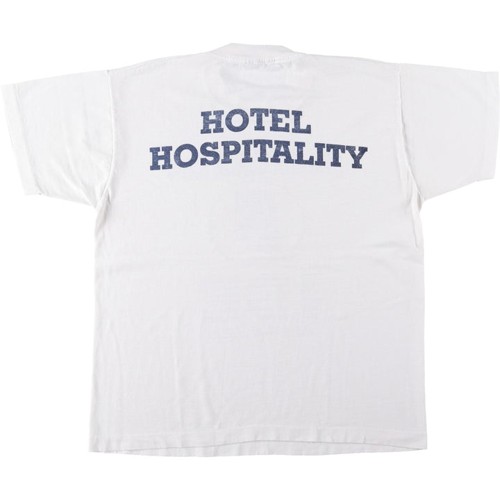 90'S Fruit of the Loom Best Print T-Shirt, Made in USA, Men's Size L (approx.) cotton white type Vintage Second Hand
