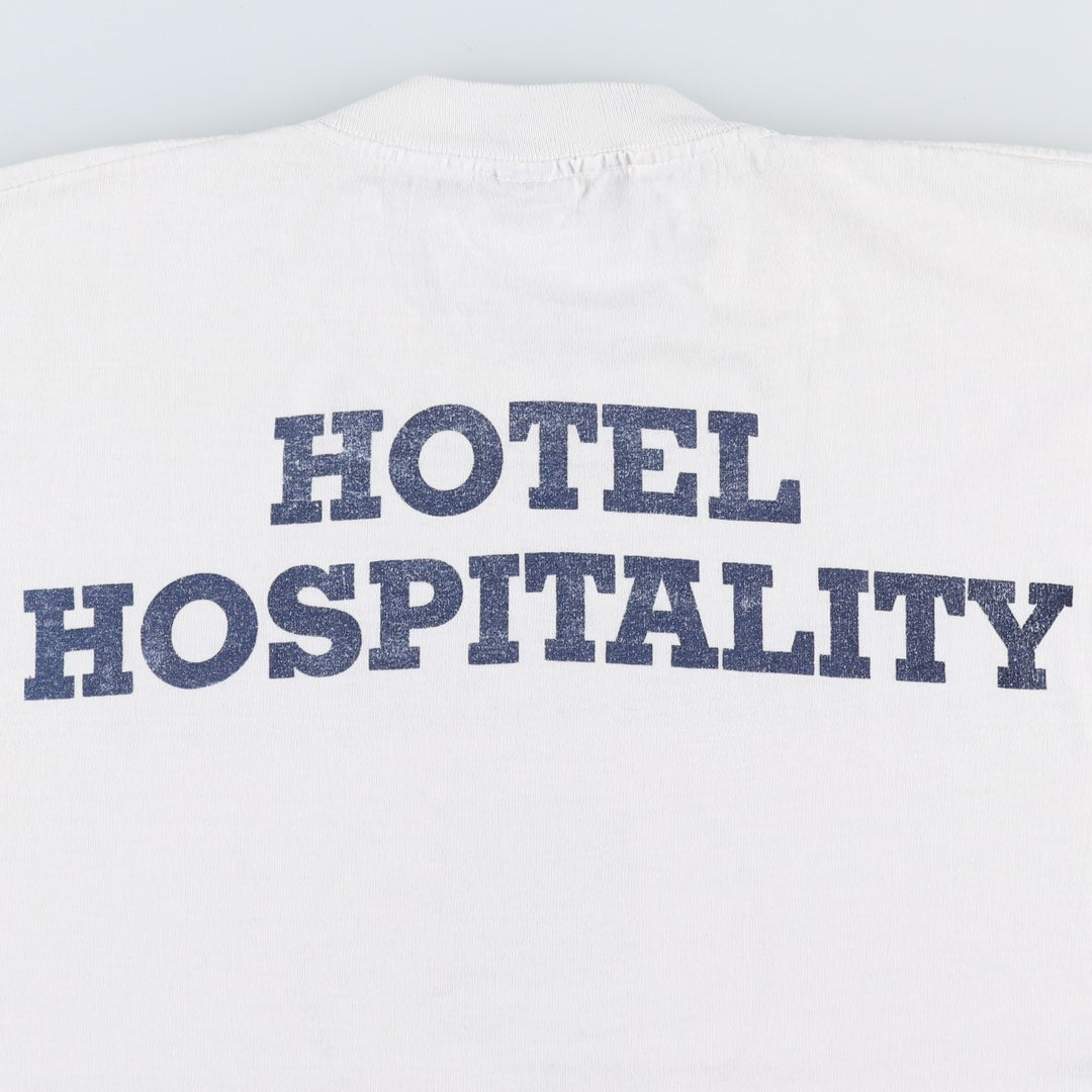 90'S Fruit of the Loom Best Print T-Shirt, Made in USA, Men's Size L (approx.) cotton white type Vintage Second Hand