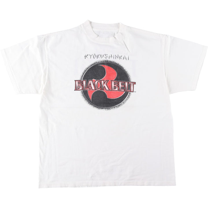 Printed T-shirt, men's size XL unclear white type Vintage Second Hand