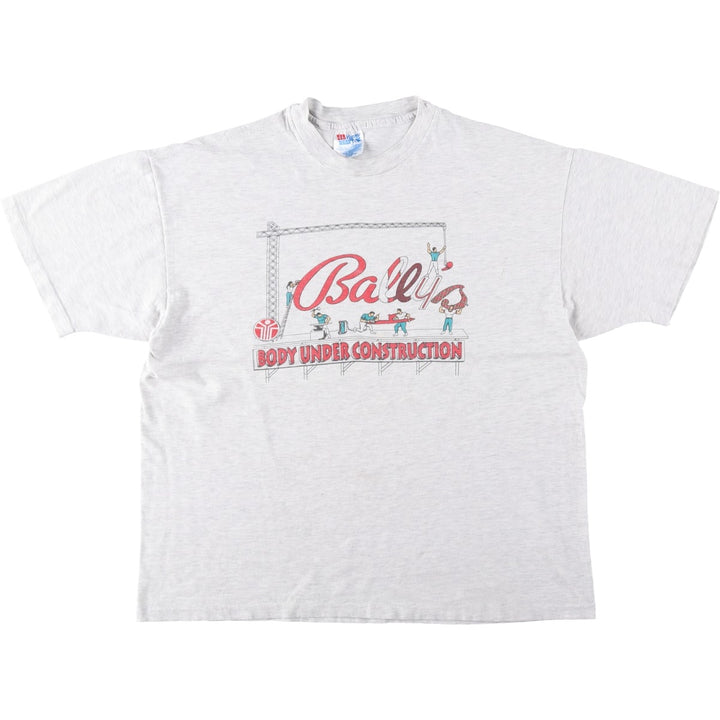 90'S Hanes BEEFY-T Printed T-shirt Made in USA Men's XL Vintage cotton white type Vintage Second Hand