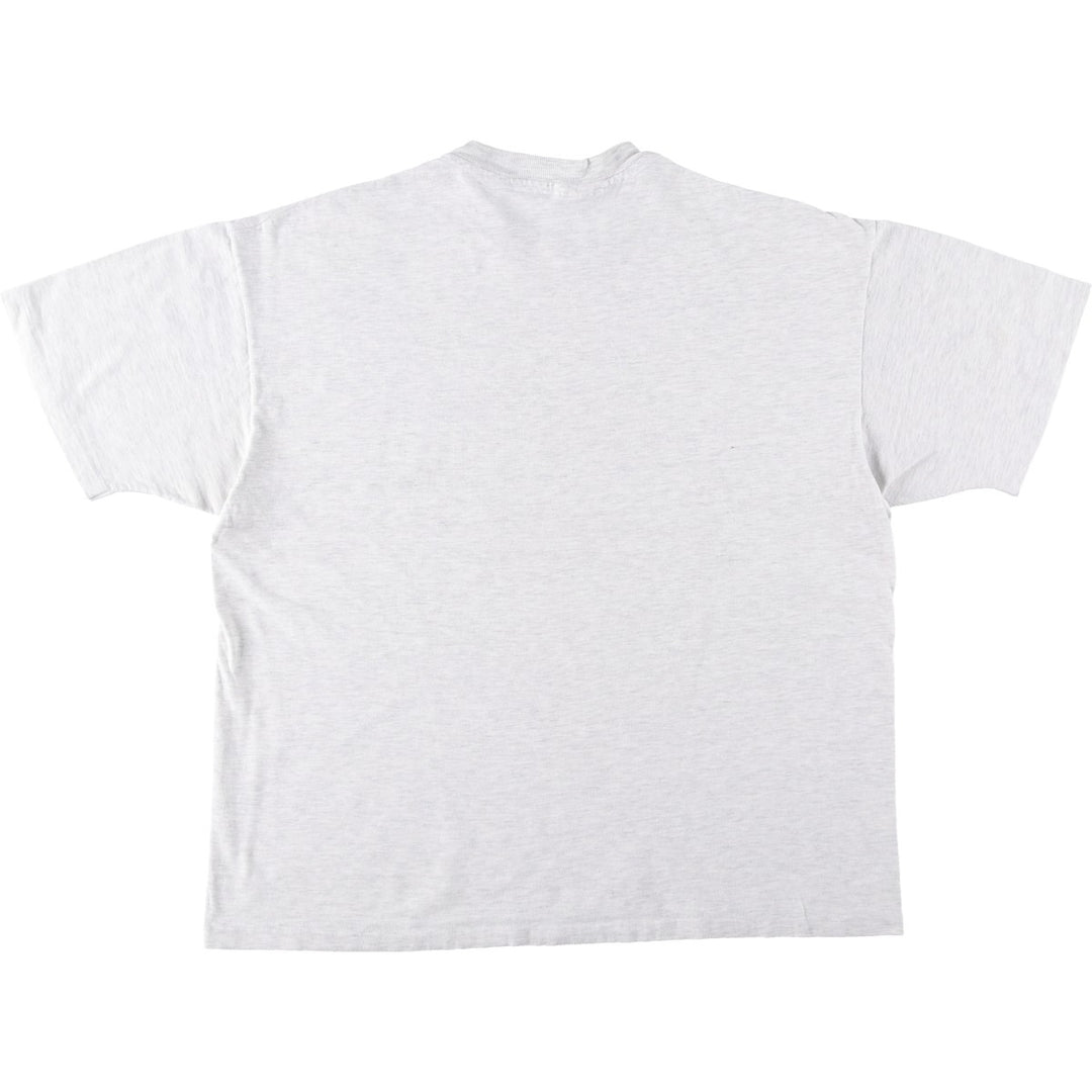 90'S Hanes BEEFY-T Printed T-shirt Made in USA Men's XL Vintage cotton white type Vintage Second Hand
