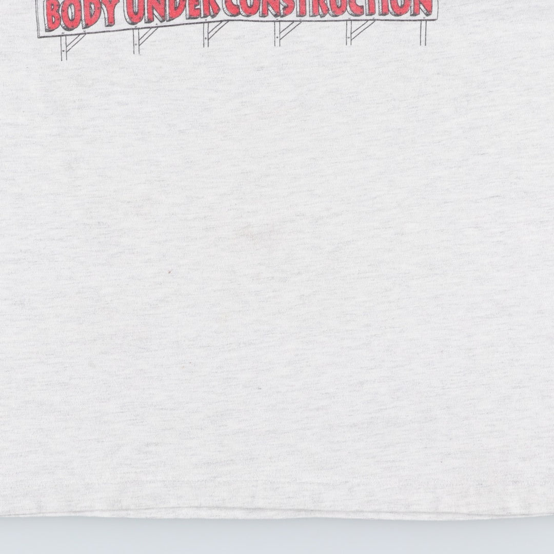90'S Hanes BEEFY-T Printed T-shirt Made in USA Men's XL Vintage cotton white type Vintage Second Hand
