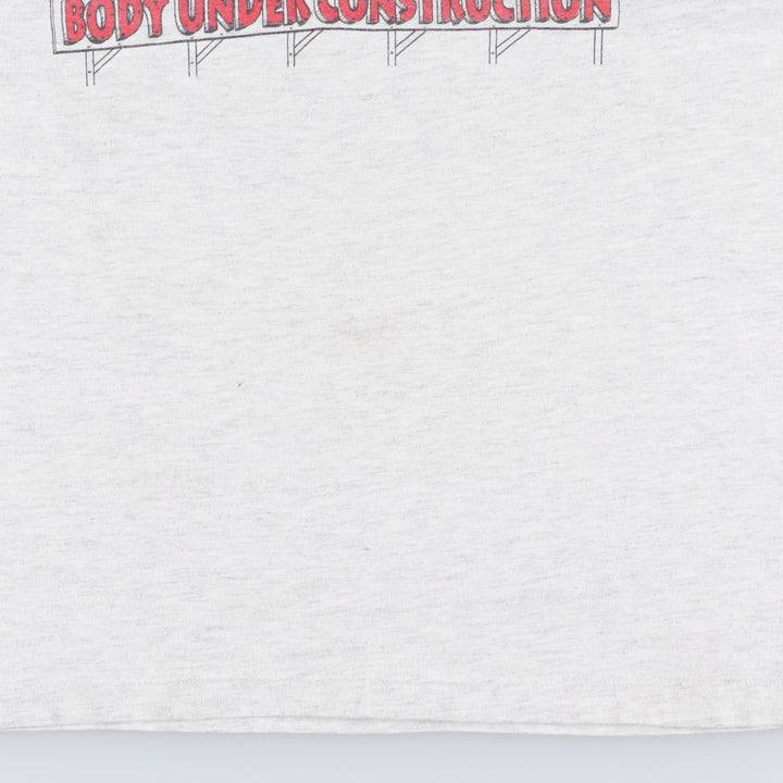 90'S Hanes BEEFY-T Printed T-shirt Made in USA Men's XL Vintage cotton white type Vintage Second Hand