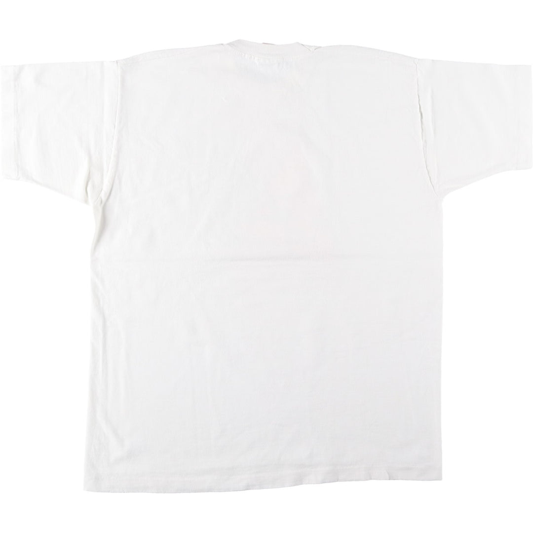 90'S Fruit of the Loom printed T-shirt, men's XL size, vintage cotton white type Vintage Second Hand