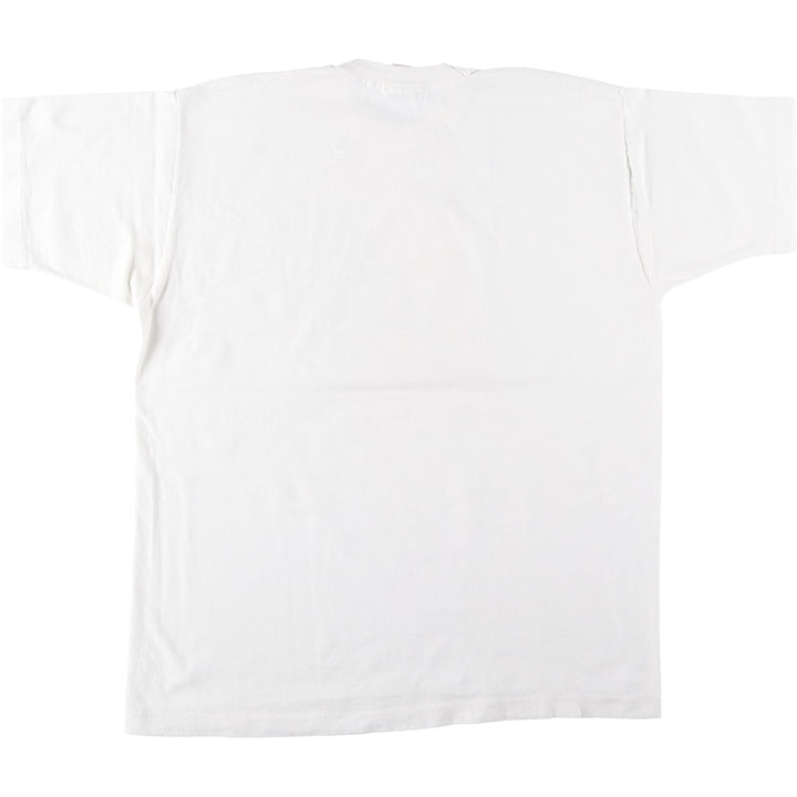 90'S Fruit of the Loom printed T-shirt, men's XL size, vintage cotton white type Vintage Second Hand