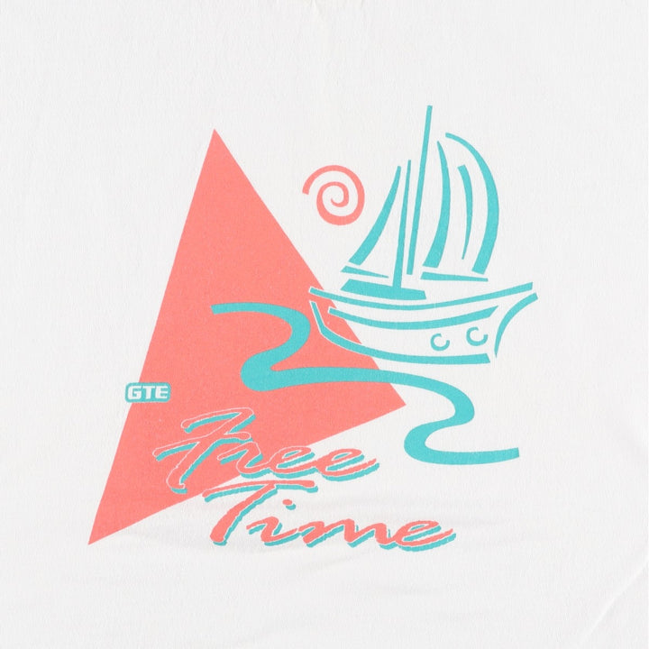 90'S Fruit of the Loom printed T-shirt, men's XL size, vintage cotton white type Vintage Second Hand