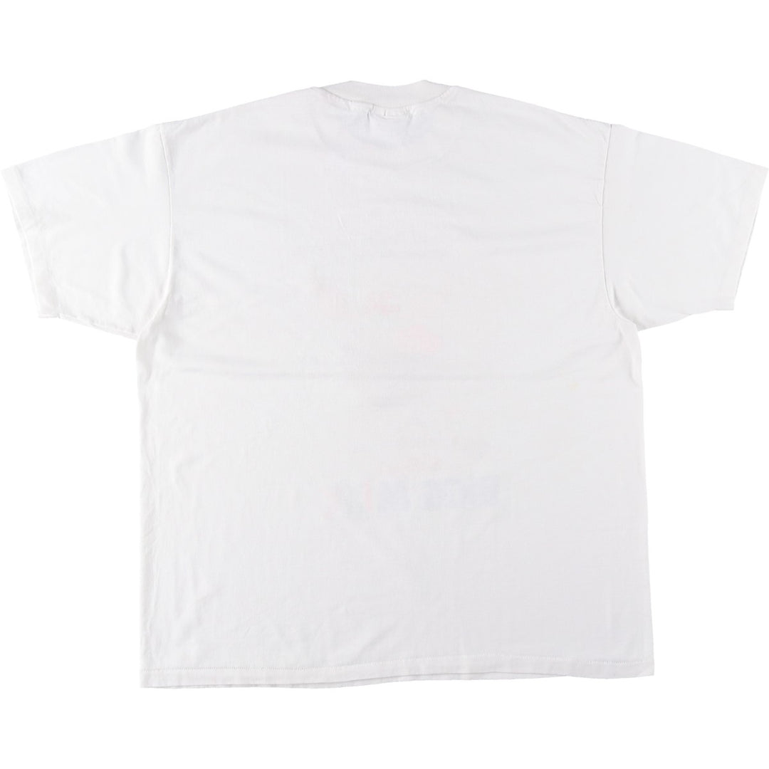 90'S Hanes Fifty-Fifty Blue Tag Printed T-Shirt Made in USA Men's XL Vintage cotton white type Vintage Second Hand