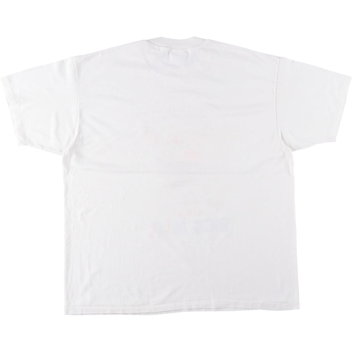 90'S Hanes Fifty-Fifty Blue Tag Printed T-Shirt Made in USA Men's XL Vintage cotton white type Vintage Second Hand