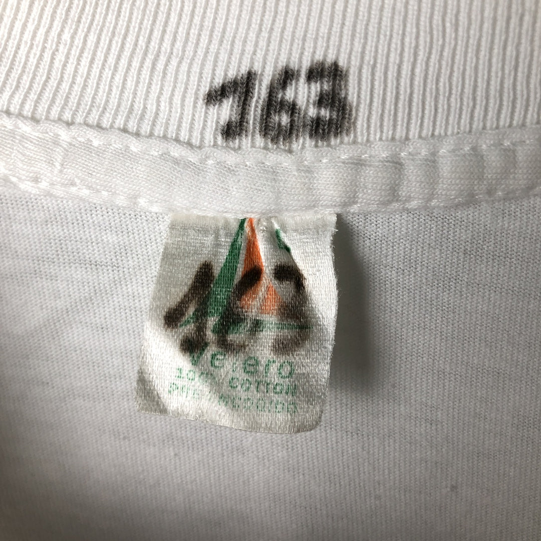 ~90'S VELERO Print T-Shirt, Men's Size L (Equivalent), Vintage cotton white type Vintage Second Hand