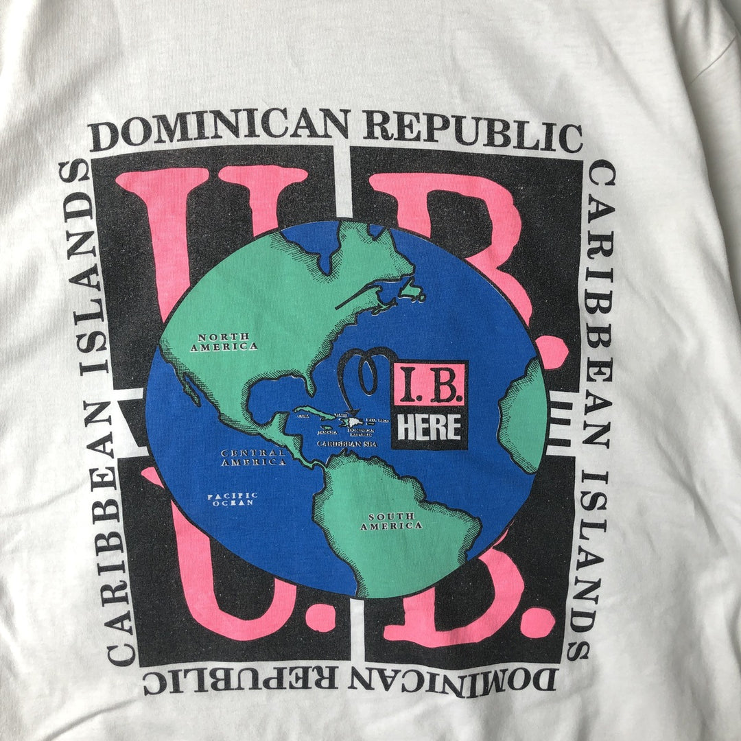 ~90'S VELERO Print T-Shirt, Men's Size L (Equivalent), Vintage cotton white type Vintage Second Hand
