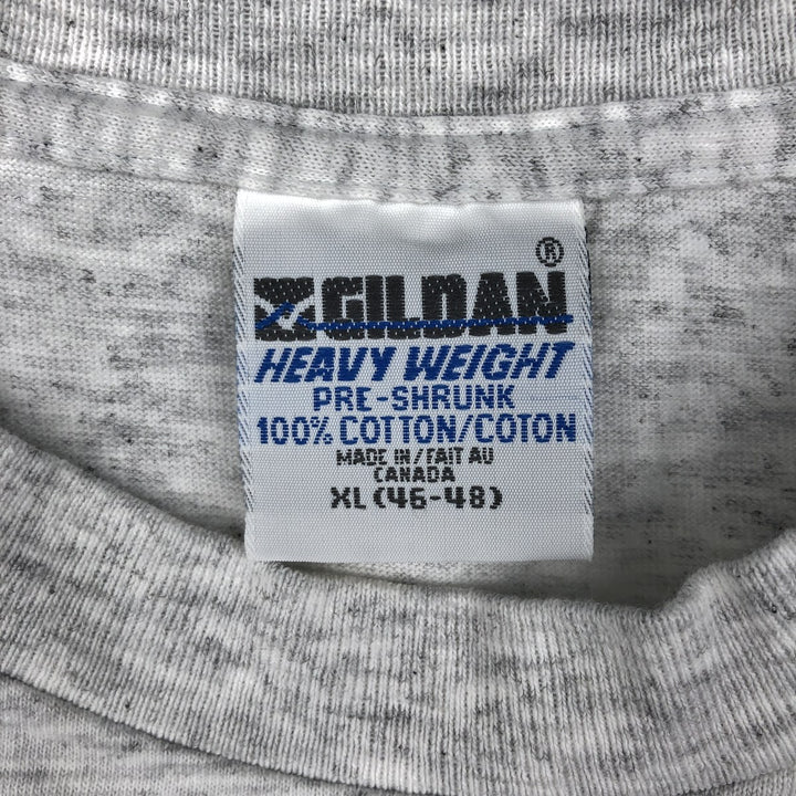90'S Gildan Printed T-shirt Made in Canada Men's XL Vintage cotton gray type Vintage Second Hand
