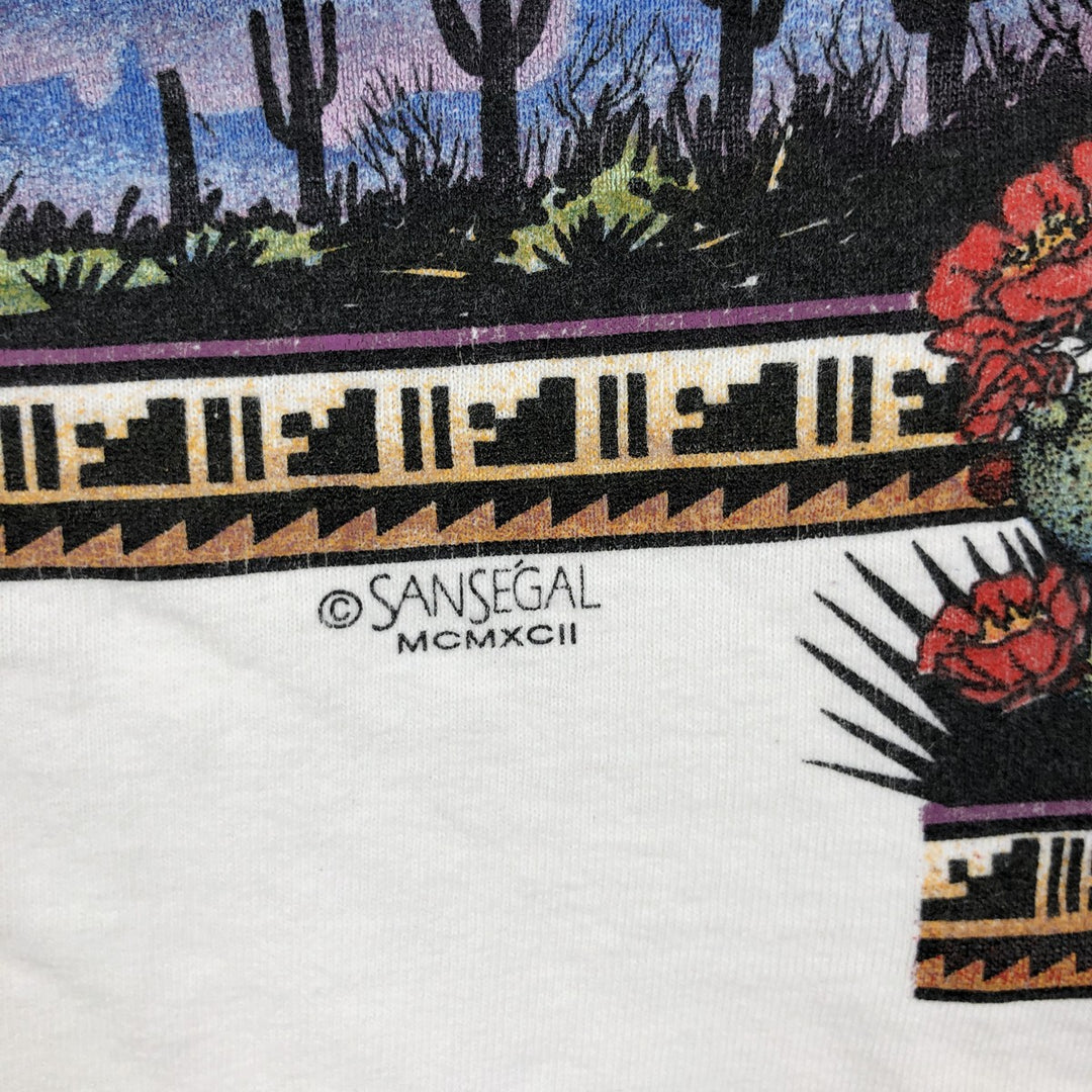 90'S All Sport Print T-Shirt, Men's Size L (Equivalent), Vintage cotton white type Vintage Second Hand