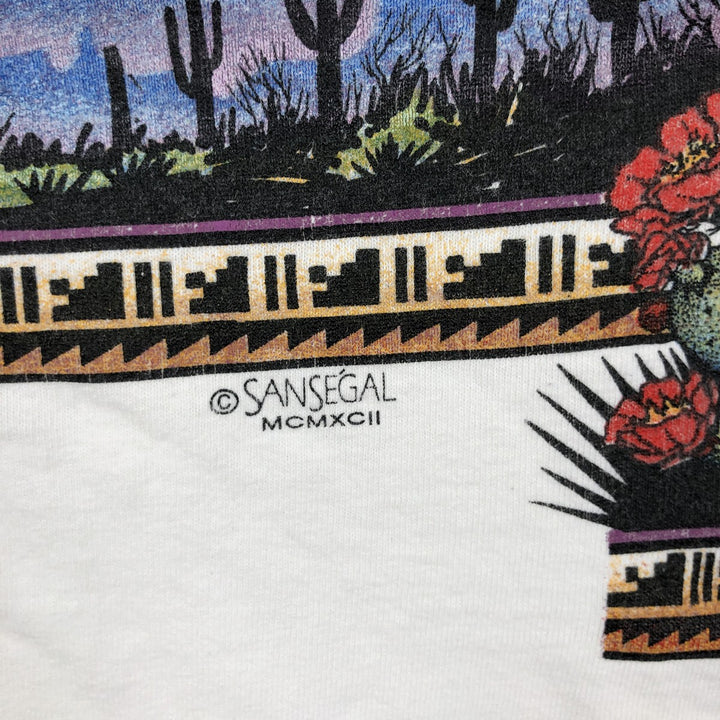 90'S All Sport Print T-Shirt, Men's Size L (Equivalent), Vintage cotton white type Vintage Second Hand