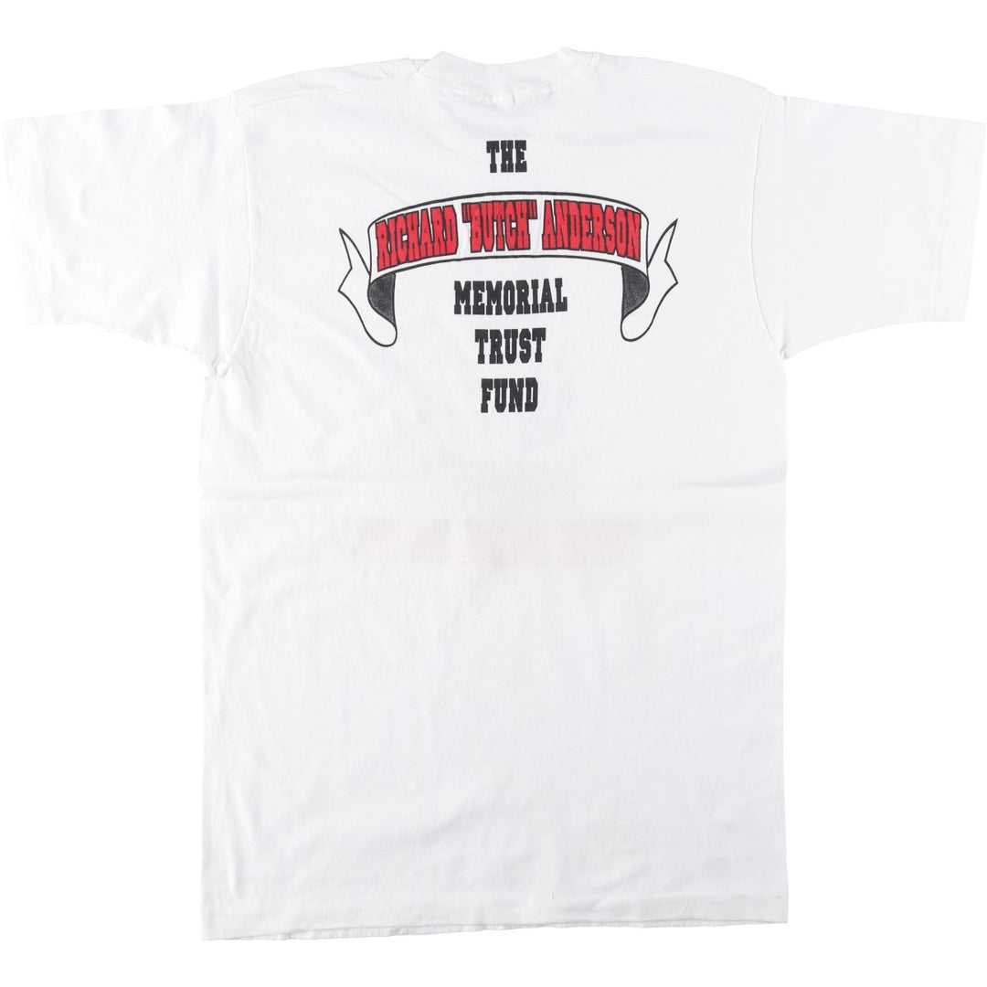 90'S Fruit of the Loom printed T-shirt, made in the USA, men's size L, vintage cotton white type Vintage Second Hand