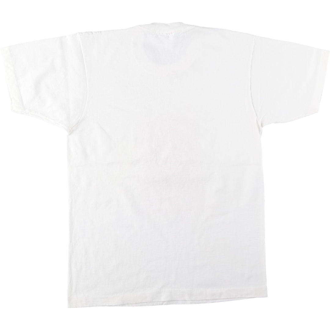 90'S Fruit of the Loom printed T-shirt, made in the USA, men's size L, vintage cotton white type Vintage Second Hand