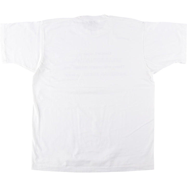 90'S Screen Stars Best Message Print T-Shirt, Made in USA, Men's XL, Vintage cotton white type Vintage Second Hand