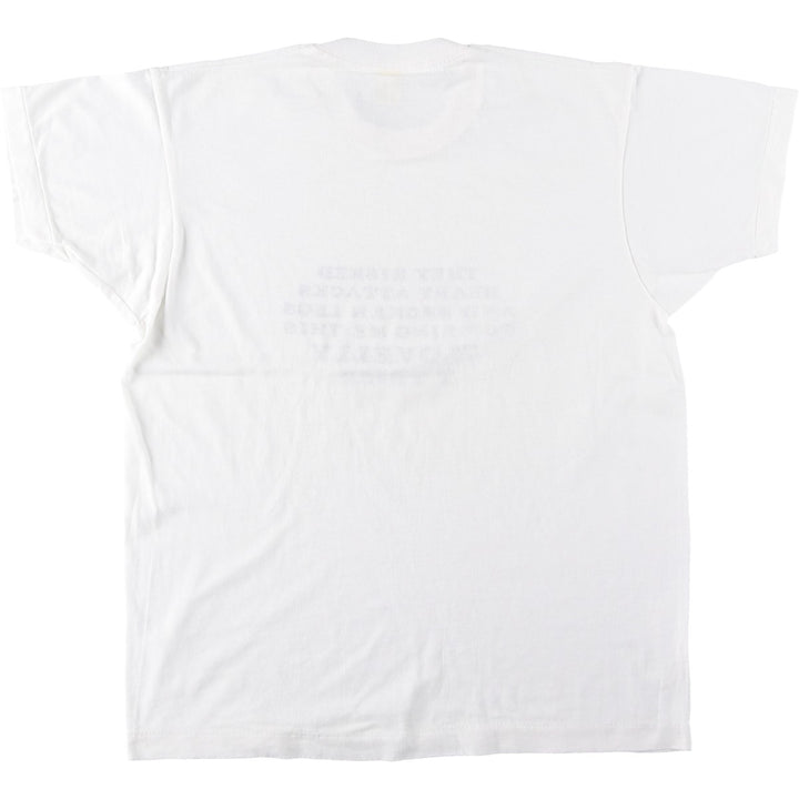 Vintage 1980'S Screen Stars Message Print T-Shirt, Men's XL cotton white type Vintage Second Hand