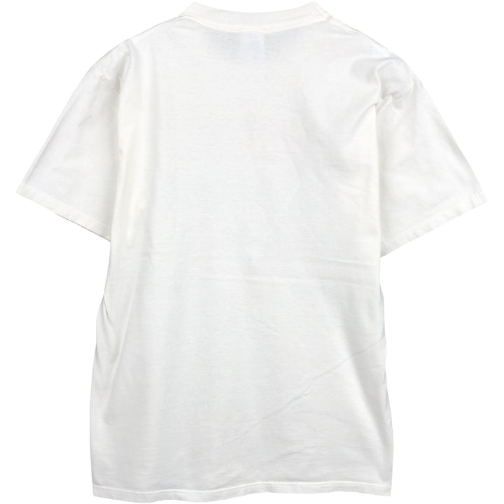 Vintage 80s-90'S Jerzees printed T-shirt, Made in USA, Men's Size L cotton white type Vintage Second Hand