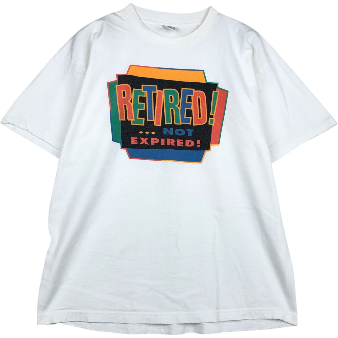 90'S ALSTYLE Print T-Shirt, Made in USA, Men's XL equivalent. cotton white type Vintage Second Hand