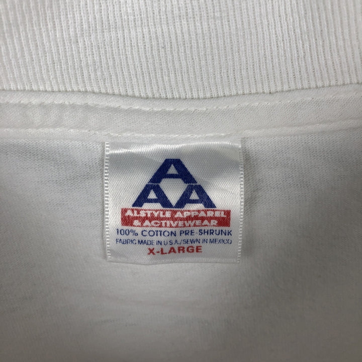 90'S ALSTYLE Print T-Shirt, Made in USA, Men's XL equivalent. cotton white type Vintage Second Hand