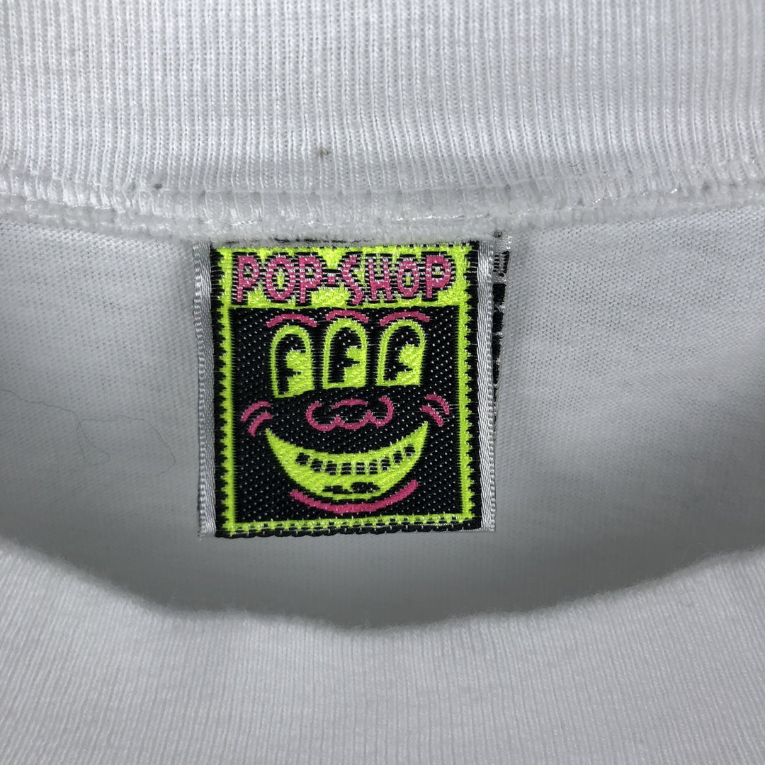 ~90'S Keith Haring Print T-Shirt, Men's Size L (Equivalent), Vintage cotton white type Vintage Second Hand