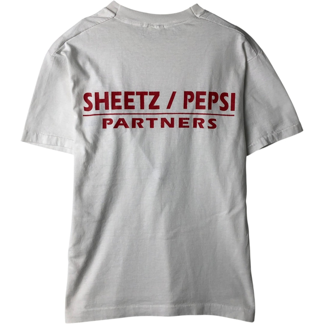 ~90'S Vintage Printed T-shirt, Men's S size unclear white type Vintage Second Hand