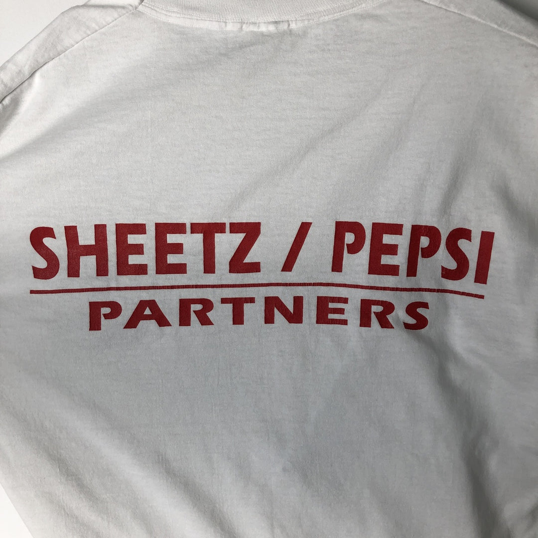 ~90'S Vintage Printed T-shirt, Men's S size unclear white type Vintage Second Hand