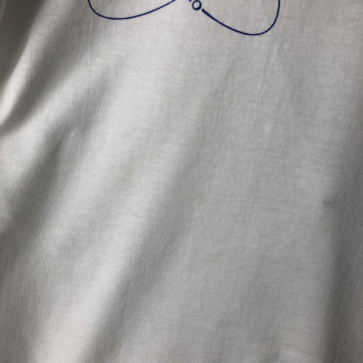 ~90'S Vintage Printed T-shirt, Men's S size unclear white type Vintage Second Hand