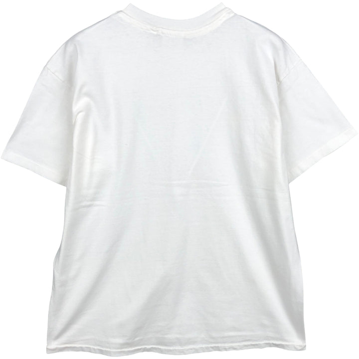 90'S Hanes BEEFY-T Printed T-shirt, Made in USA, Men's L size, Vintage cotton white type Vintage Second Hand