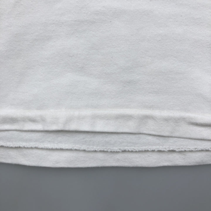 90'S Hanes BEEFY-T Printed T-shirt, Made in USA, Men's L size, Vintage cotton white type Vintage Second Hand