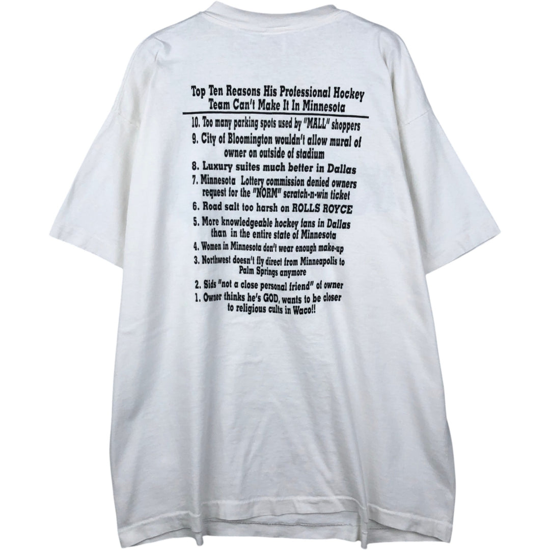 90'S Fruit of the Loom printed T-shirt, made in the USA, men's XL size, vintage cotton white type Vintage Second Hand