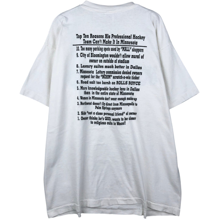 90'S Fruit of the Loom printed T-shirt, made in the USA, men's XL size, vintage cotton white type Vintage Second Hand