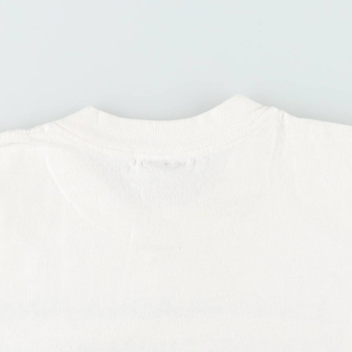 ~90'S ONEITA POWER-T Message Print T-Shirt, Made in USA, Men's XL equivalent, Vintage cotton white type Vintage Second Hand