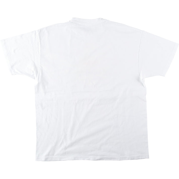 90'S Hanes BEEFY-T Printed T-shirt Made in USA Men's XL Vintage cotton white type Vintage Second Hand