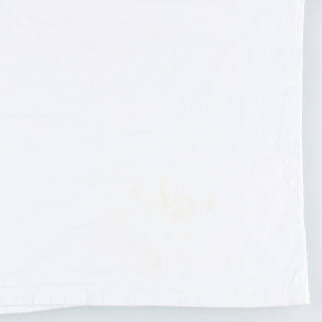90'S Hanes BEEFY-T Printed T-shirt Made in USA Men's XL Vintage cotton white type Vintage Second Hand