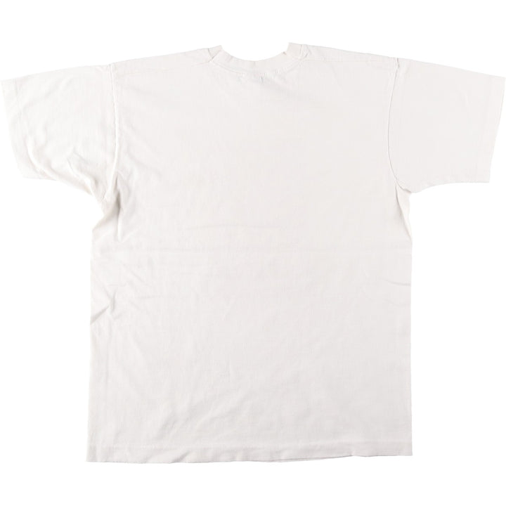 90'S Fruit of the Loom printed T-shirt, made in the USA, men's size L, vintage cotton white type Vintage Second Hand