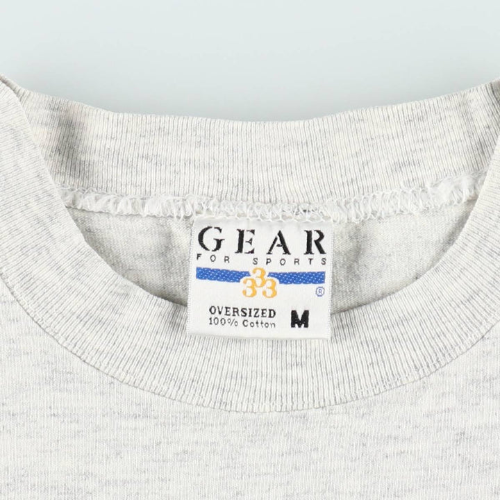 90'S GEAR print T-shirt, Made in USA, Men's size M (approx.), Vintage cotton gray type Vintage Second Hand