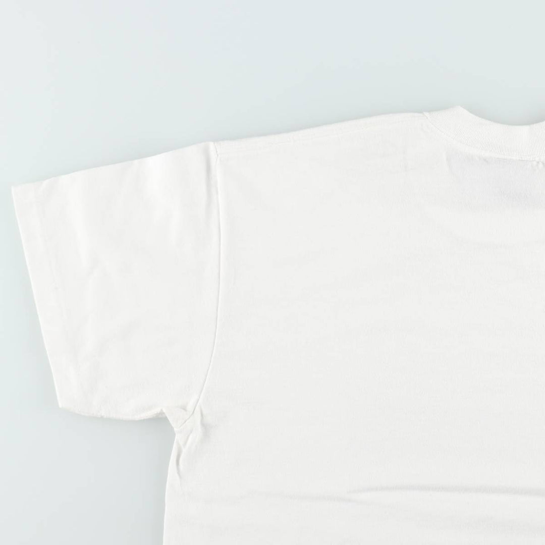 90'S ONEITA Printed T-shirt, Men's L size, Vintage cotton white type Vintage Second Hand