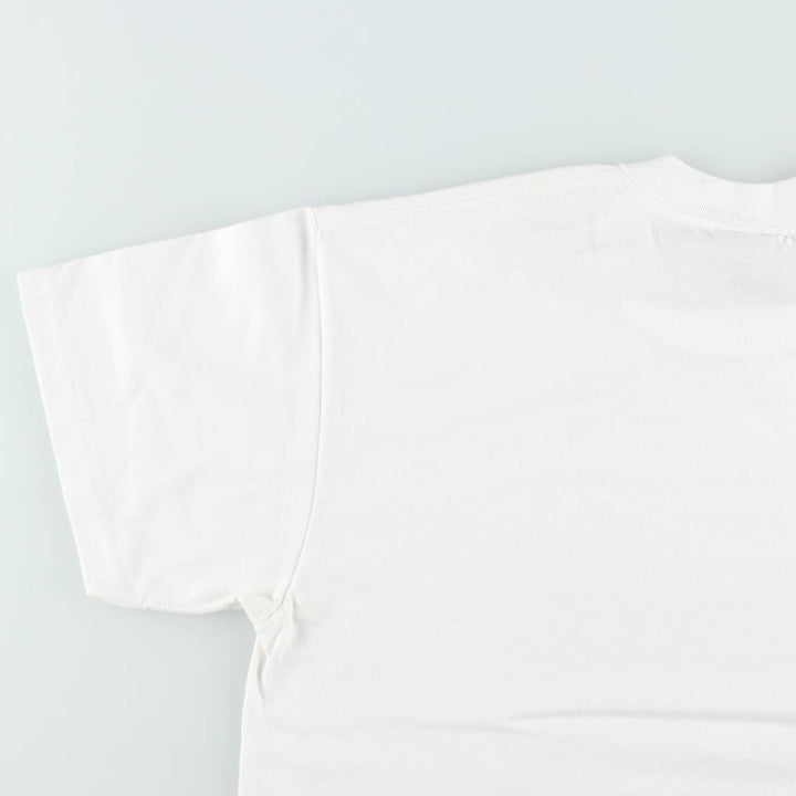 90'S ONEITA Printed T-shirt, Men's L size, Vintage cotton white type Vintage Second Hand