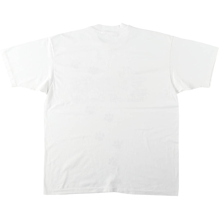 Manatee Bay Print T-Shirt, Made in USA, Men's Size L (Equivalent), Vintage polyester white type Vintage Second Hand