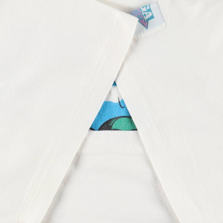 90'S ONIGA SPORTSWEAR Printed T-Shirt, Made in Canada, Men's XL (approx.), Vintage cotton white type Vintage Second Hand