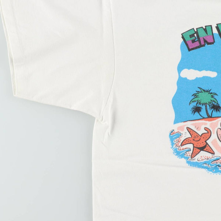 90'S ONIGA SPORTSWEAR Printed T-Shirt, Made in Canada, Men's XL (approx.), Vintage cotton white type Vintage Second Hand