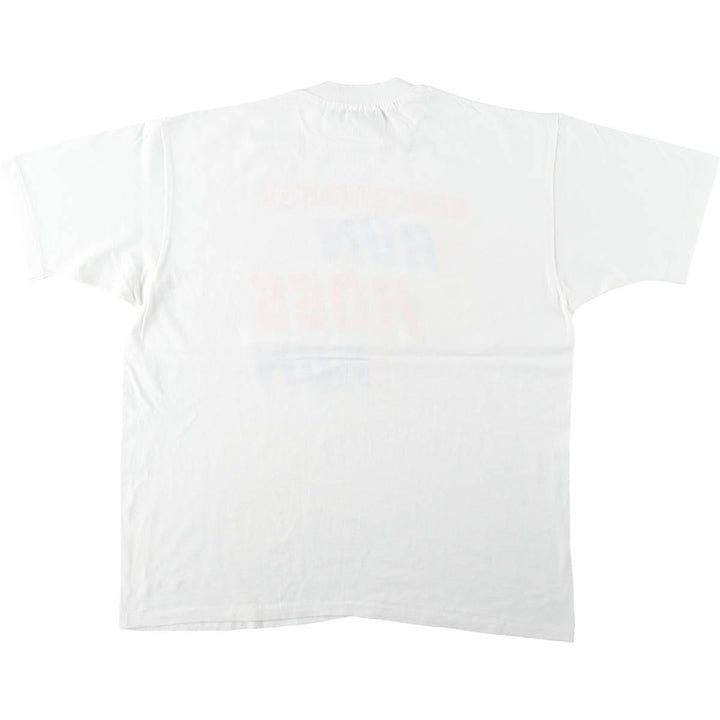 Vintage 1980'S Hanes Fifty-Fifty Blue Tag Print T-Shirt, Made in USA, Men's XL cotton white type Vintage Second Hand